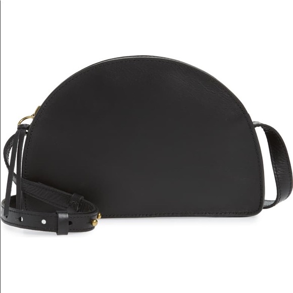 Madewell Handbags - Madewell The Simple Half Moon Crossbody Bag Black